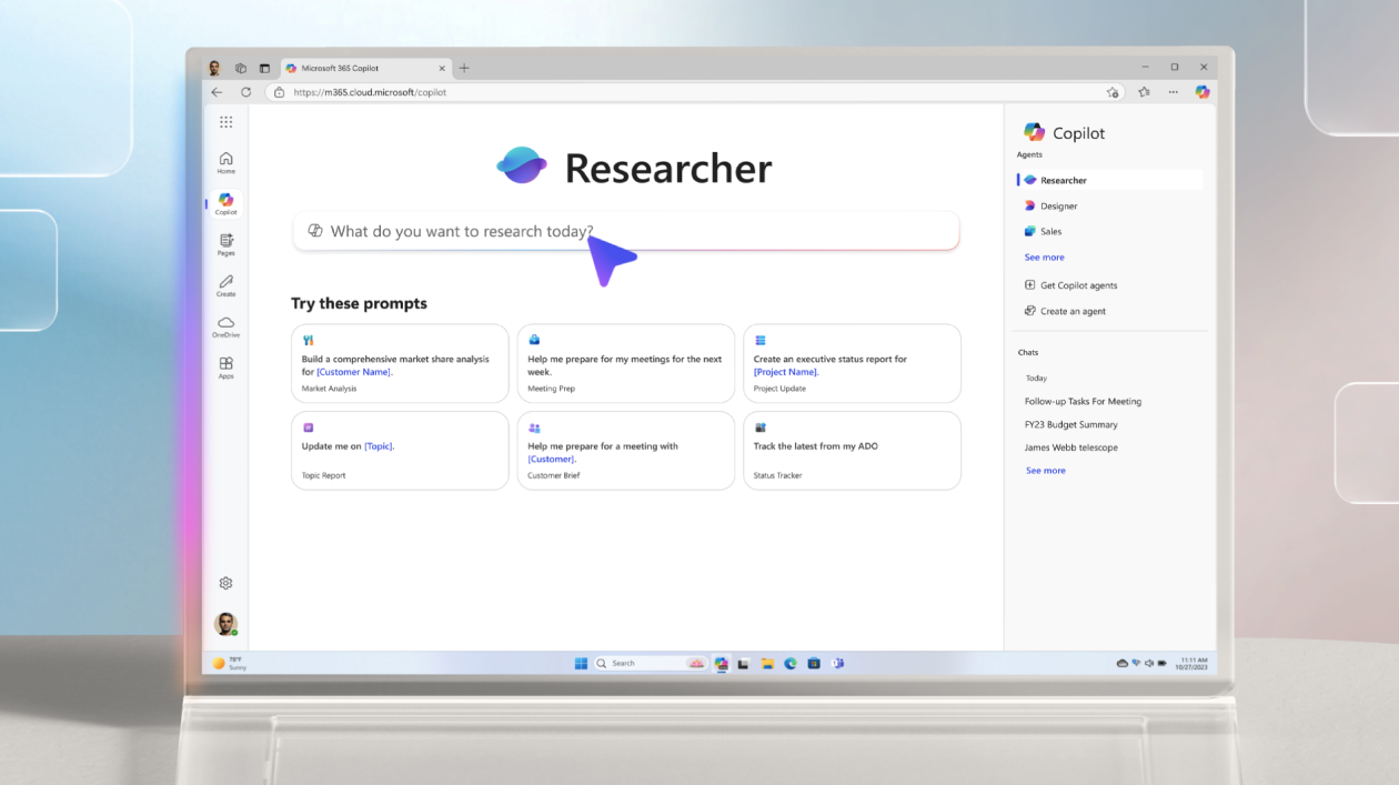 Researcher & Analyst Agents in Microsoft Teams