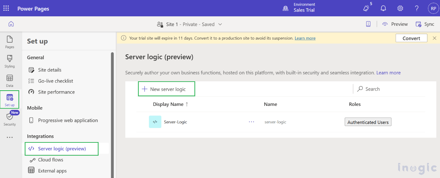 Server Logic in Power Pages