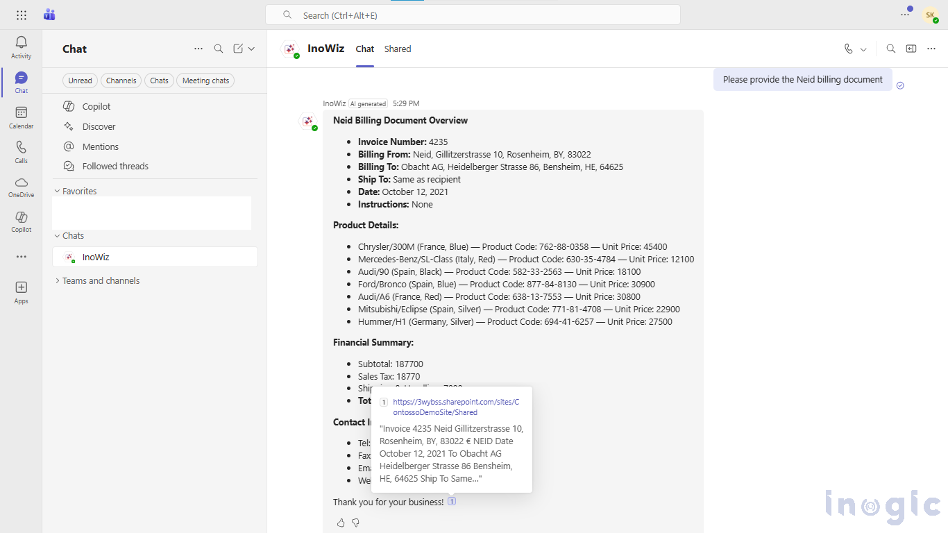 SharePoint Knowledge AI Search