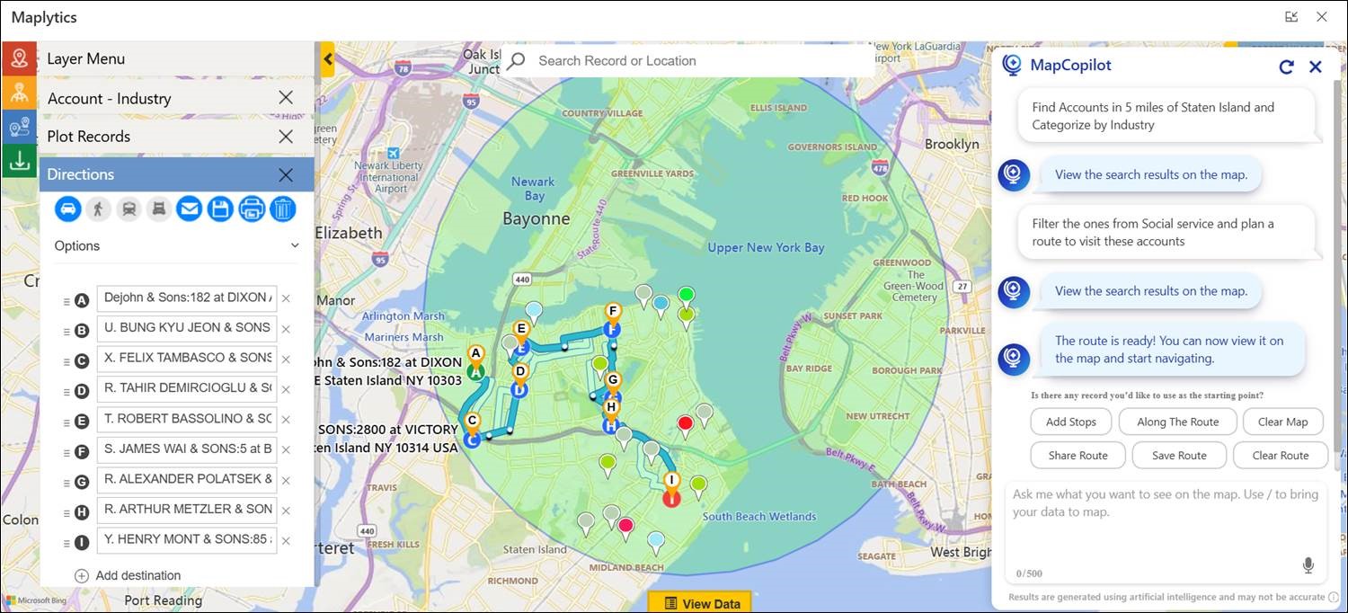 AI-Powered Geo-Mapping Companion for Dynamics 365