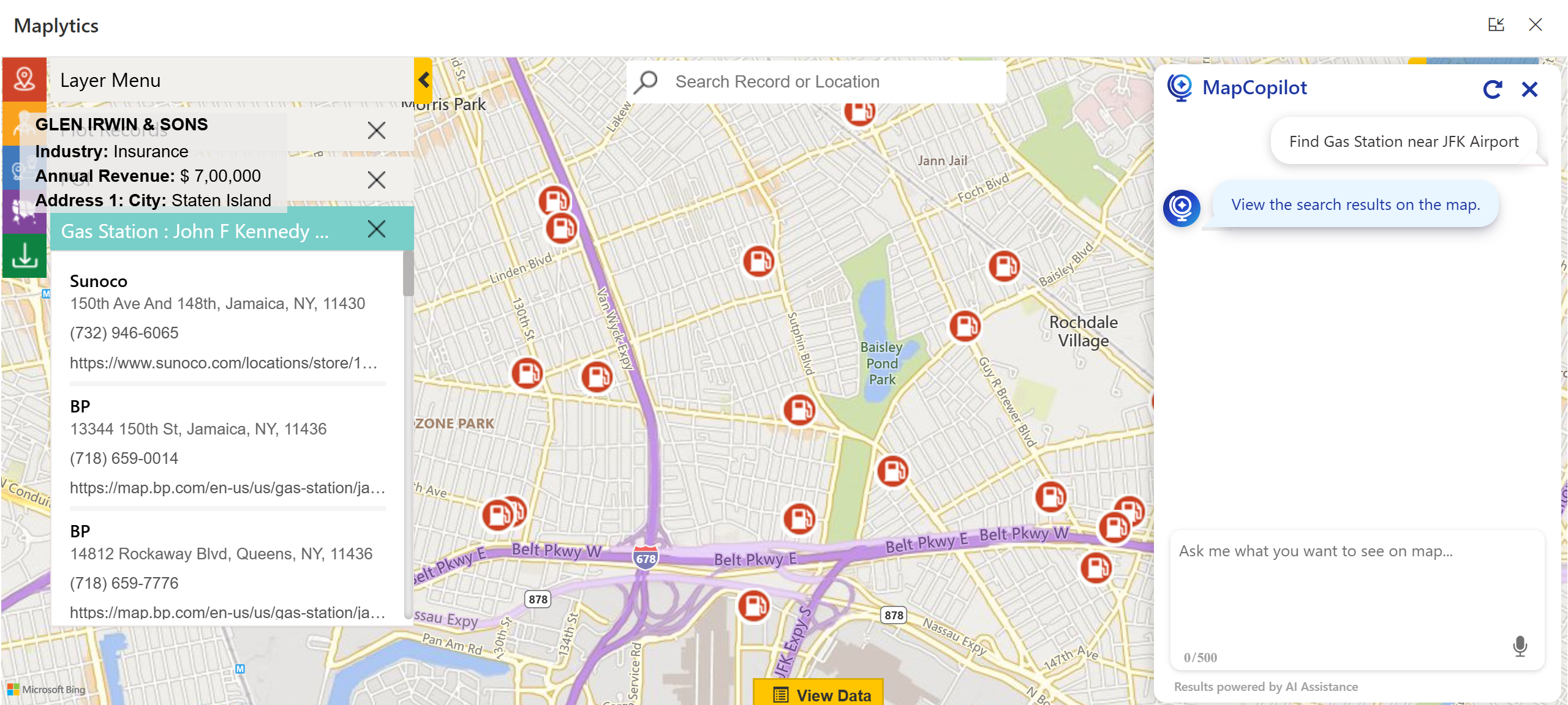 AI-Powered Geo-Mapping Companion for Dynamics 365