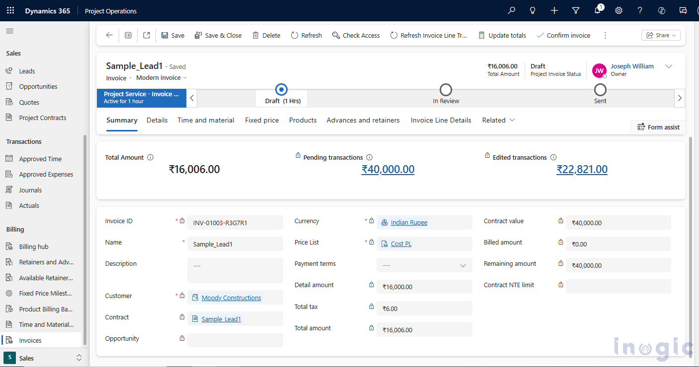 Modern Invoicing in Project Operations