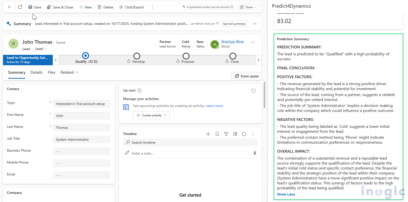 Predict Sales and Outcomes Using AI in Your CRM