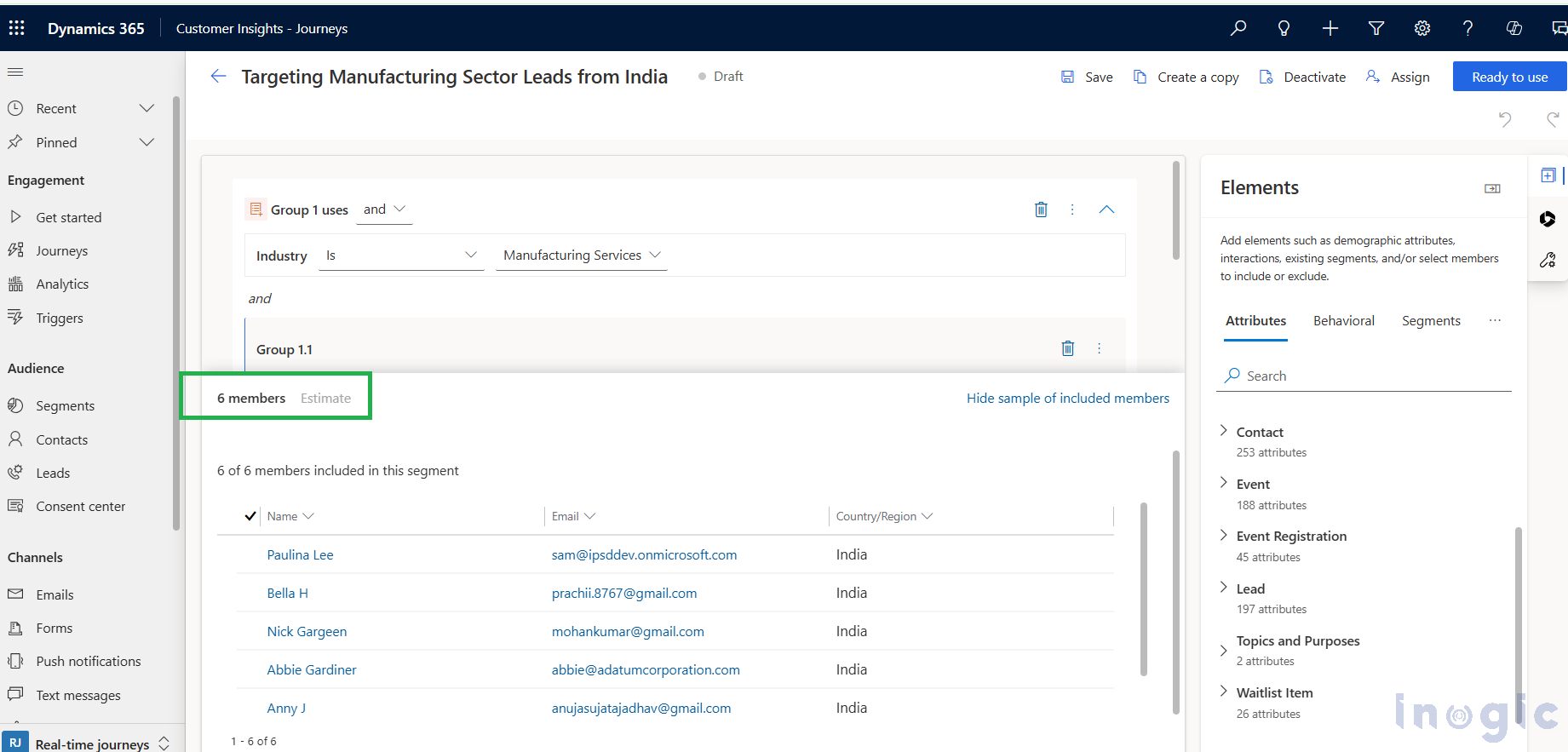 Dynamics 365 Customer Insights Journeys Segments