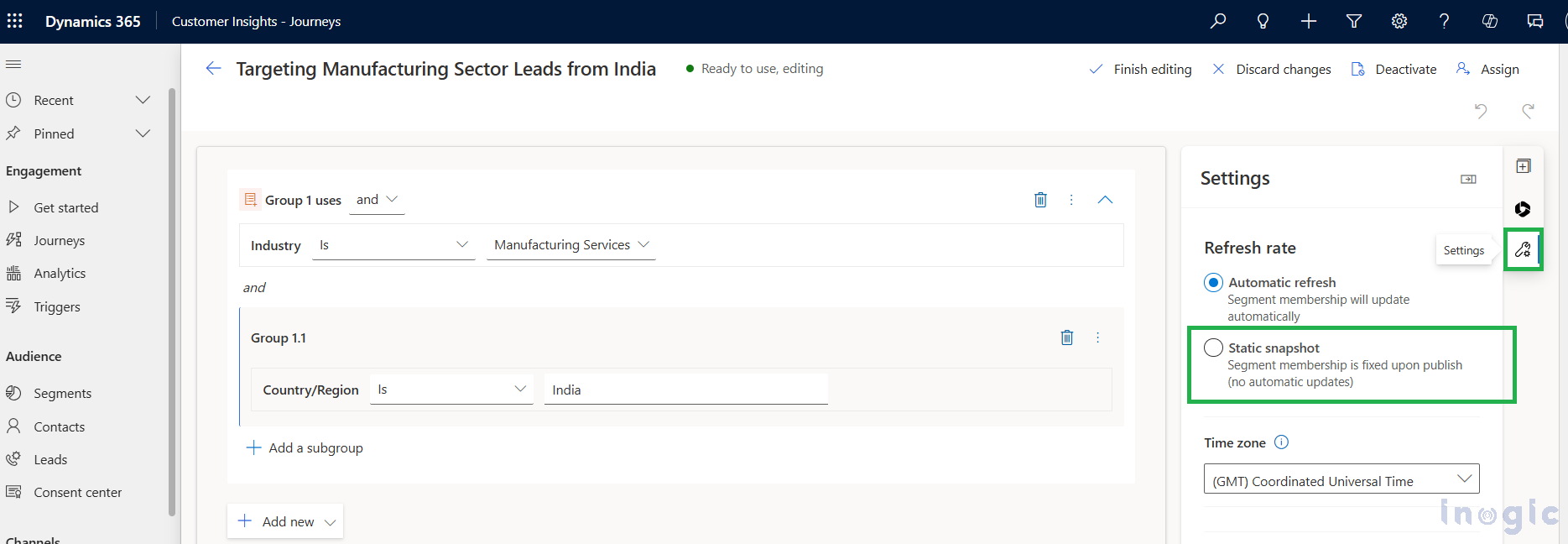 Dynamics 365 Customer Insights Journeys Segments