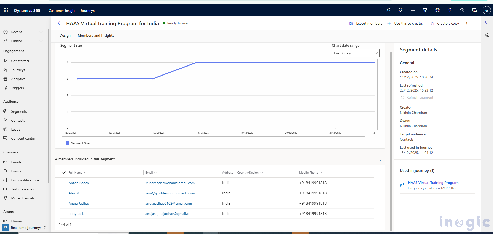 Dynamics 365 Customer Insights Journeys Segments