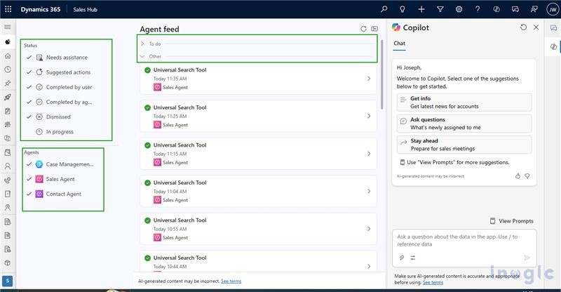 Power Apps Using Agent Feed