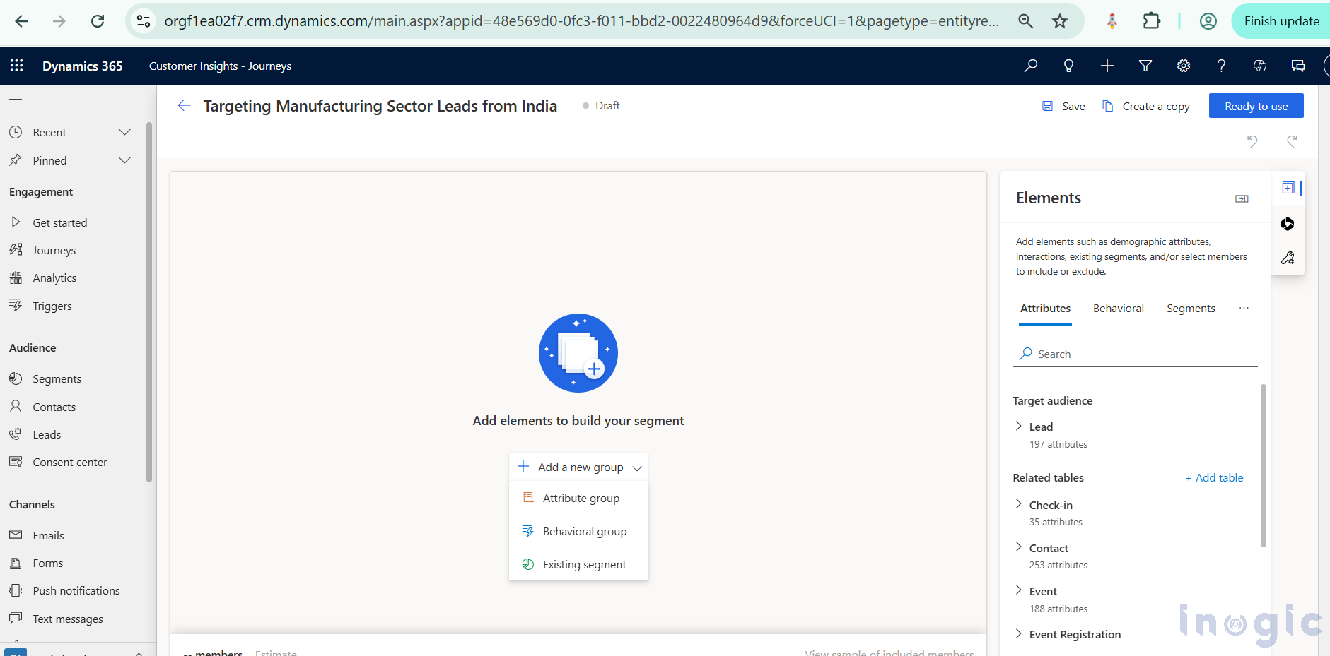 Dynamics 365 Customer Insights Journeys Segments