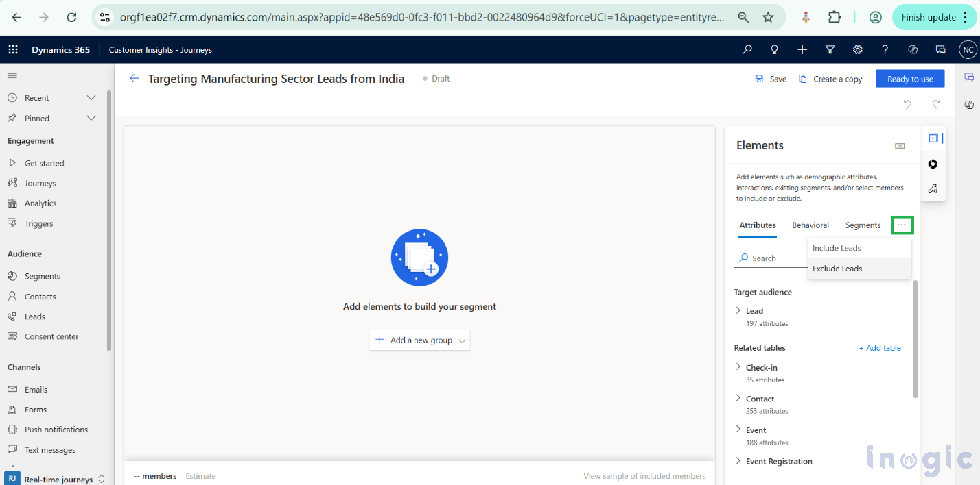 Dynamics 365 Customer Insights Journeys Segments