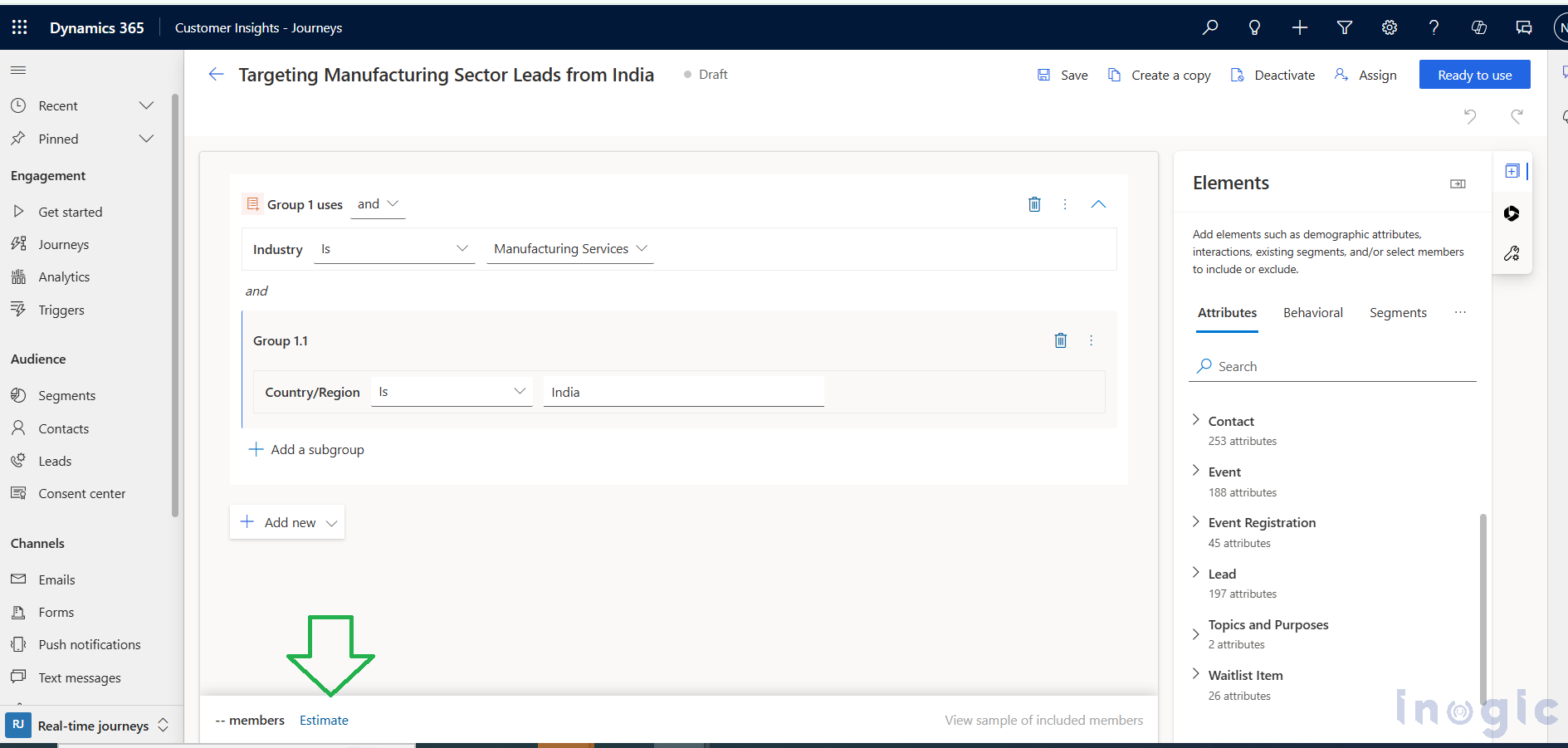 Dynamics 365 Customer Insights Journeys Segments