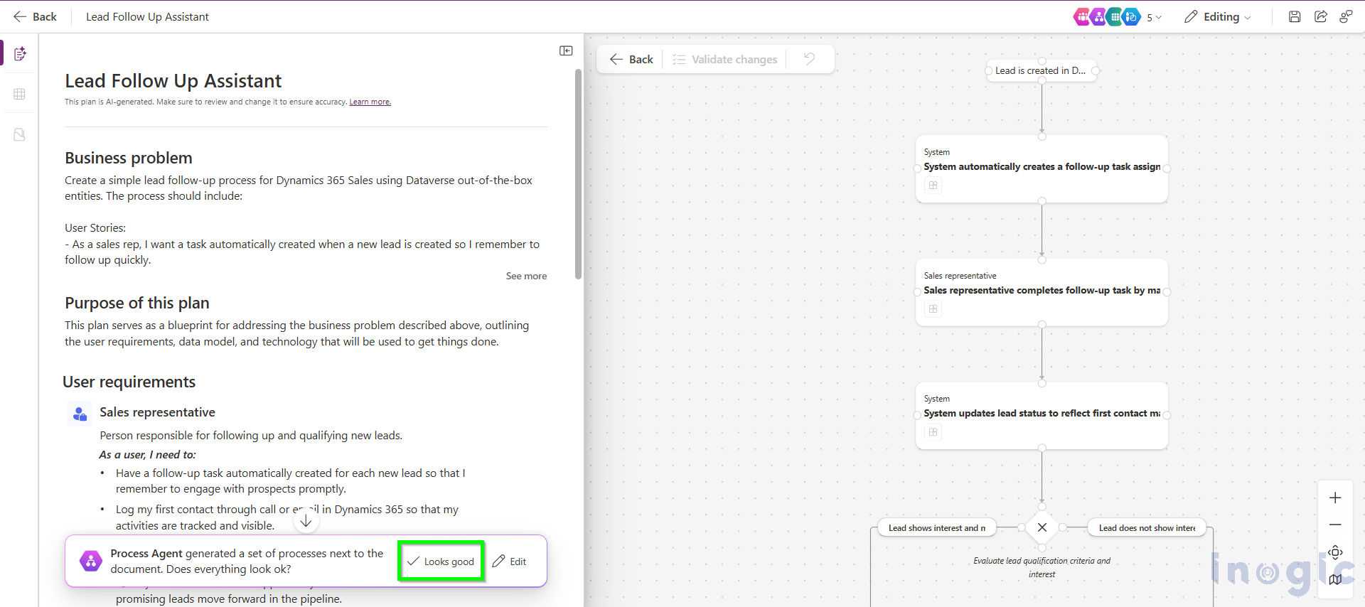 AI-Driven Process Diagrams in Plan Designer
