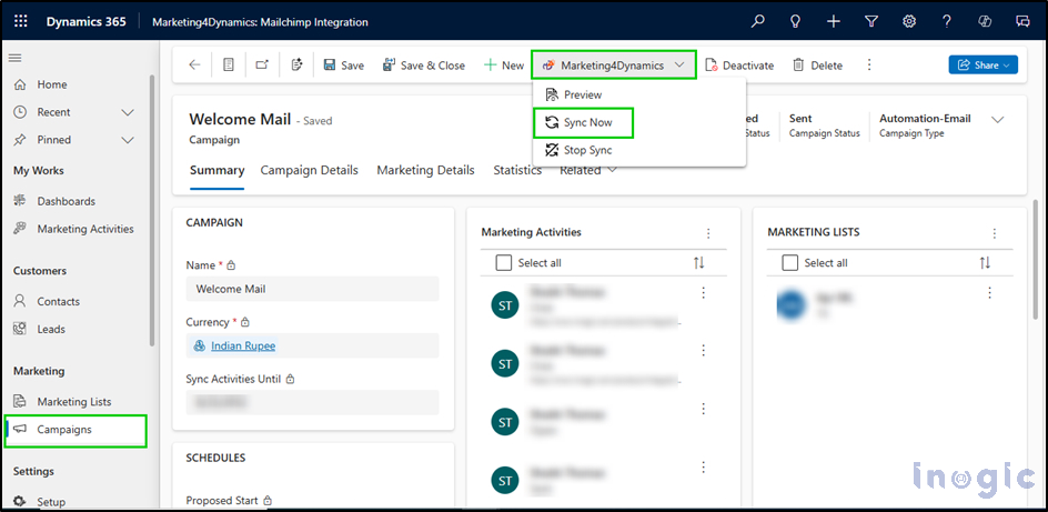 Dynamics 365 CRM with Mailchimp