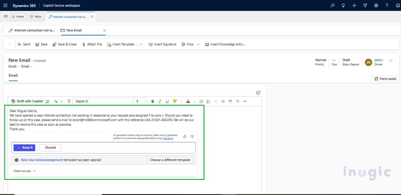 Copilot Recommended Email Templates