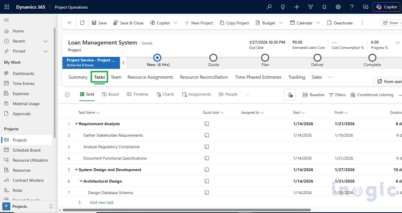 How to Customize the Task Pane in Project Operations