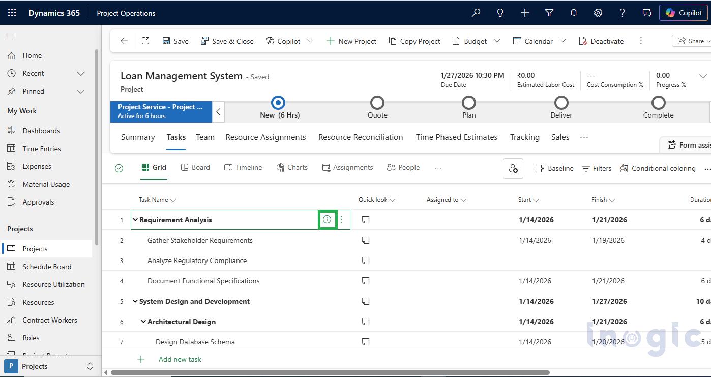 How to Customize the Task Pane in Project Operations