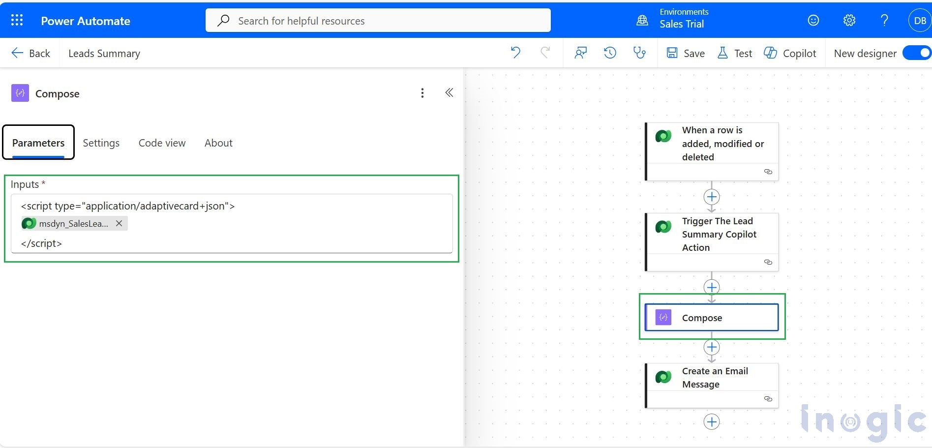 Copilot Actions using Power Automate Flow