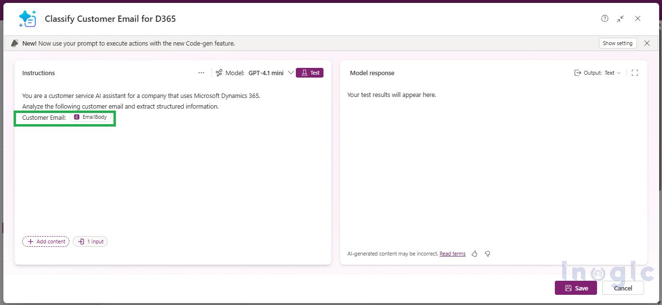 Configuring JSON Output with AI Builder Prompts in Power Apps