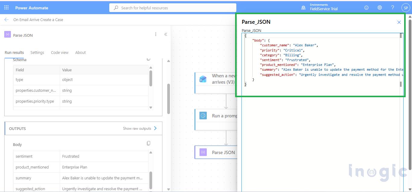 Configuring JSON Output with AI Builder Prompts in Power Apps