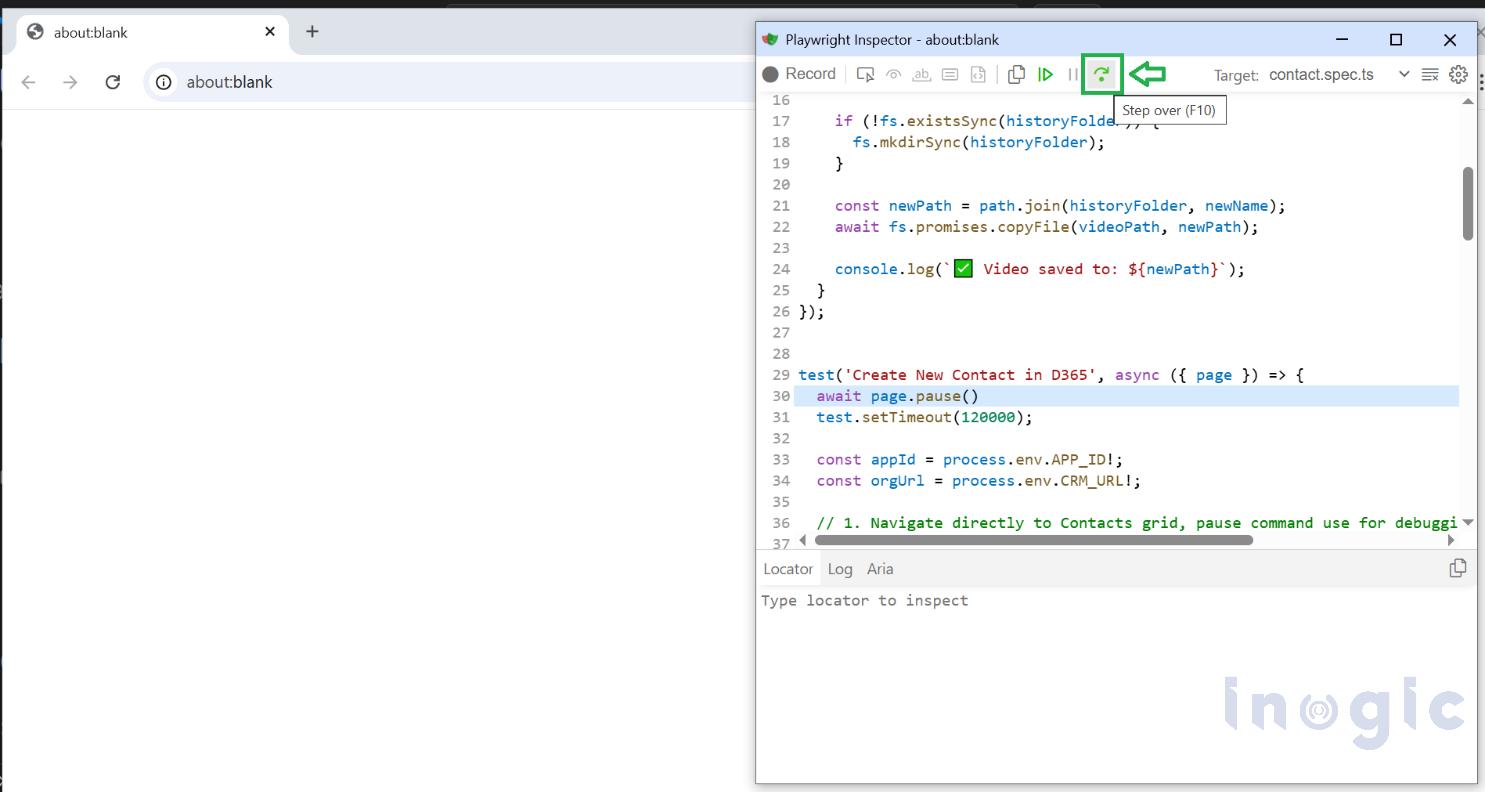 How to Use Playwright Inspector for Faster Test Debugging in Dynamics 365 CRM