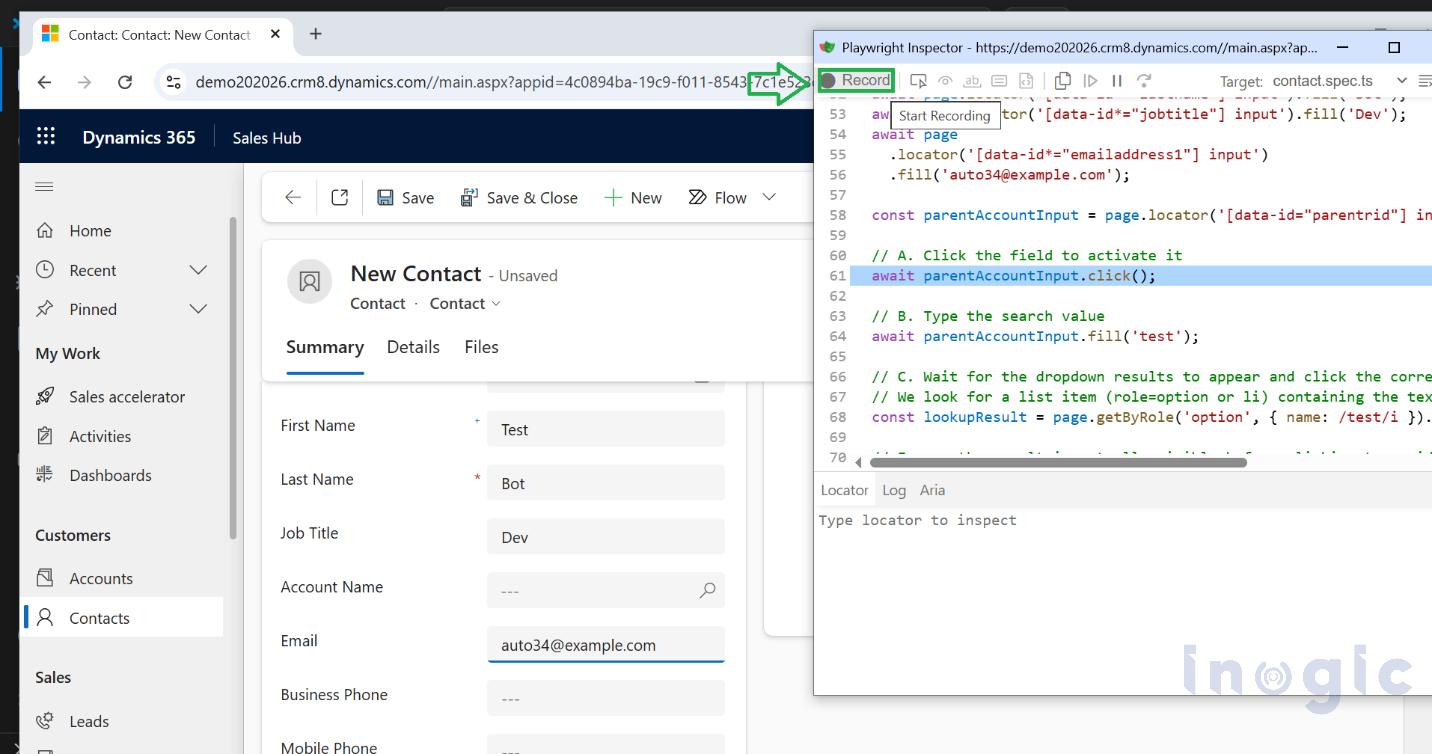 How to Use Playwright Inspector for Faster Test Debugging in Dynamics 365 CRM