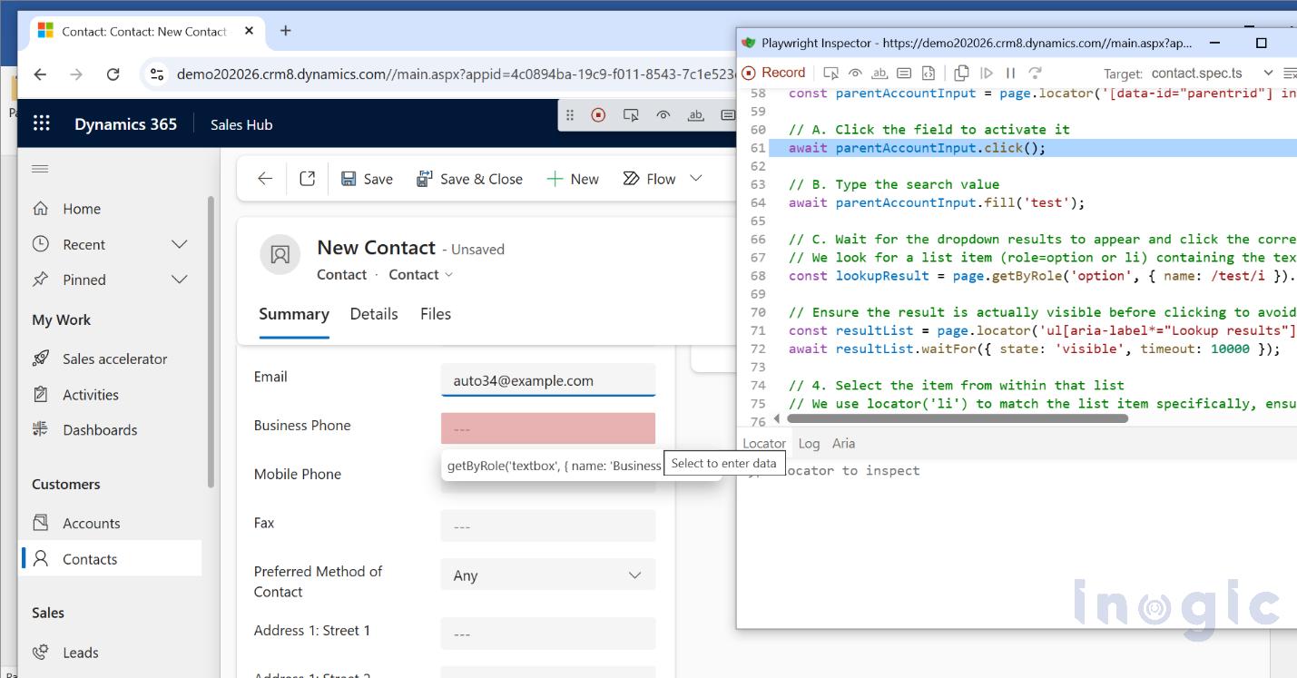 How to Use Playwright Inspector for Faster Test Debugging in Dynamics 365 CRM
