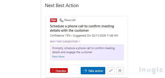 Next Best Action for Dynamics 365 CRM