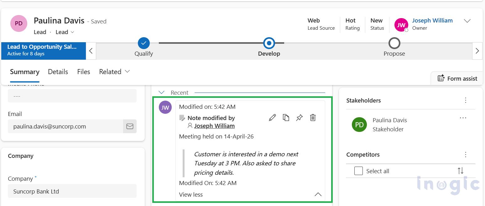 Enabling Notes Analysis for AI-Driven Seller Insights in Dynamics 365 Sales