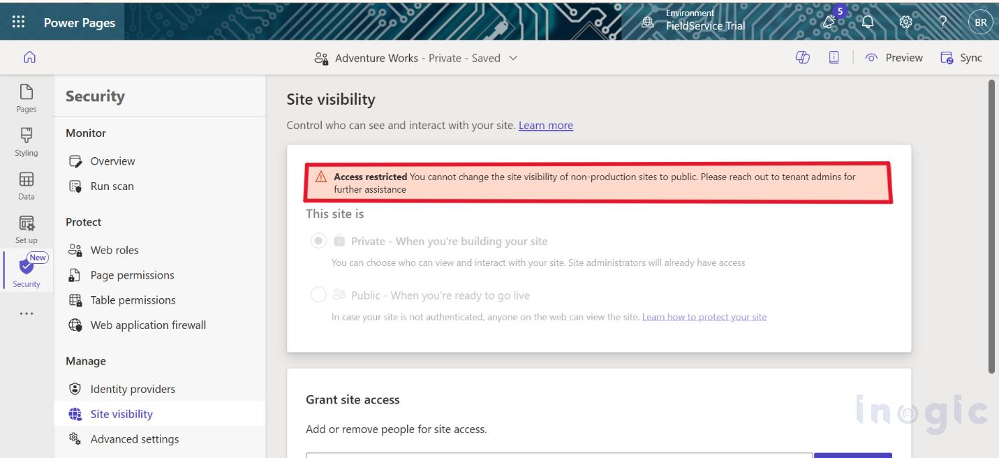 Step-by-step Guide to Controlling Public Access for Non-Production Power Pages Sites