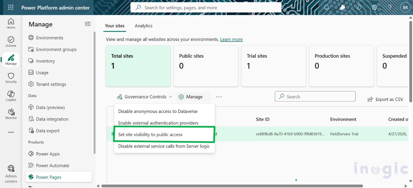 Step-by-step Guide to Controlling Public Access for Non-Production Power Pages Sites