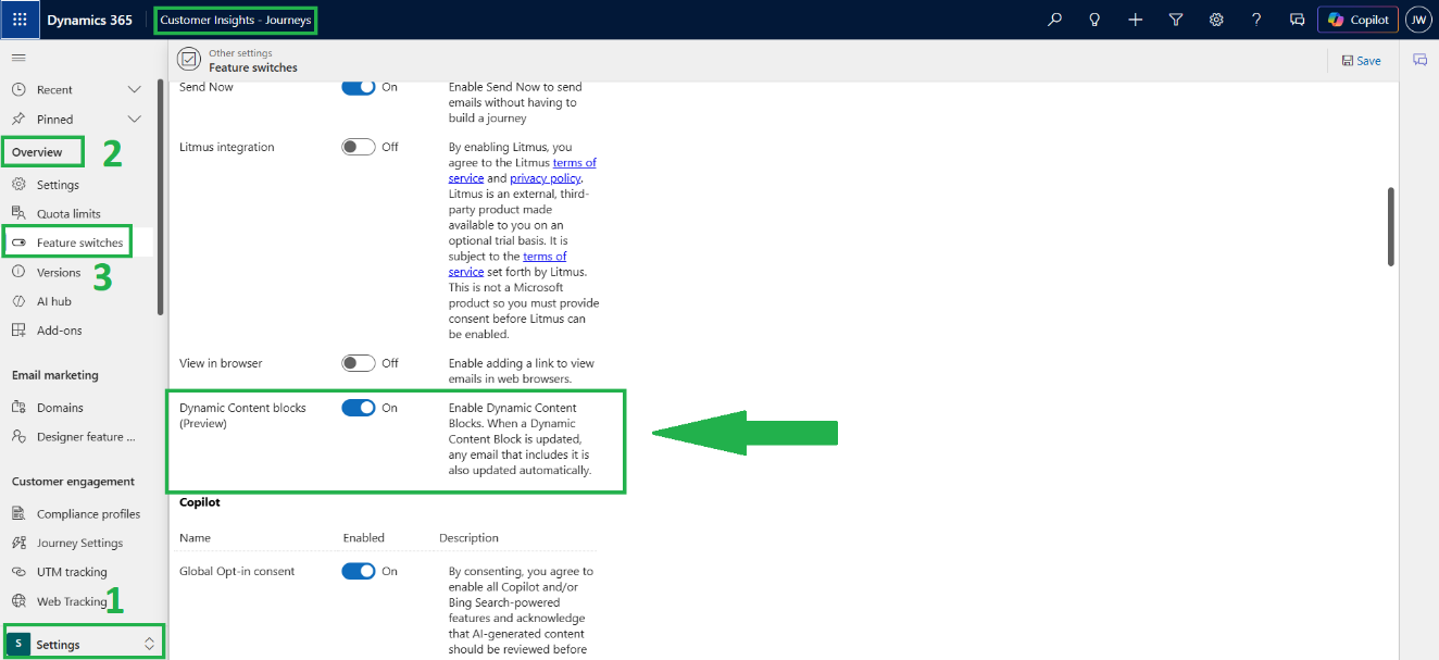 Dynamic Content Blocks in Customer Insights