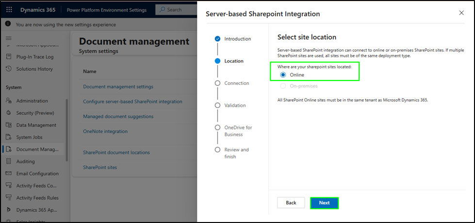 Dynamics 365 SharePoint Integration