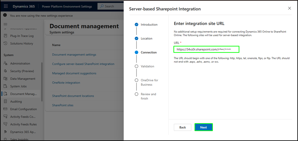 Dynamics 365 SharePoint Integration