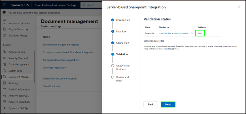 Dynamics 365 SharePoint Integration