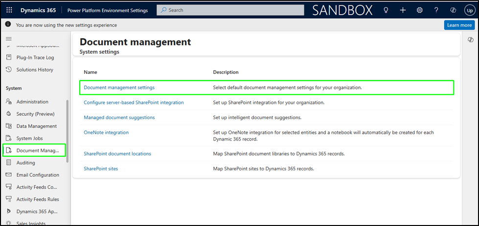 Dynamics 365 SharePoint Integration