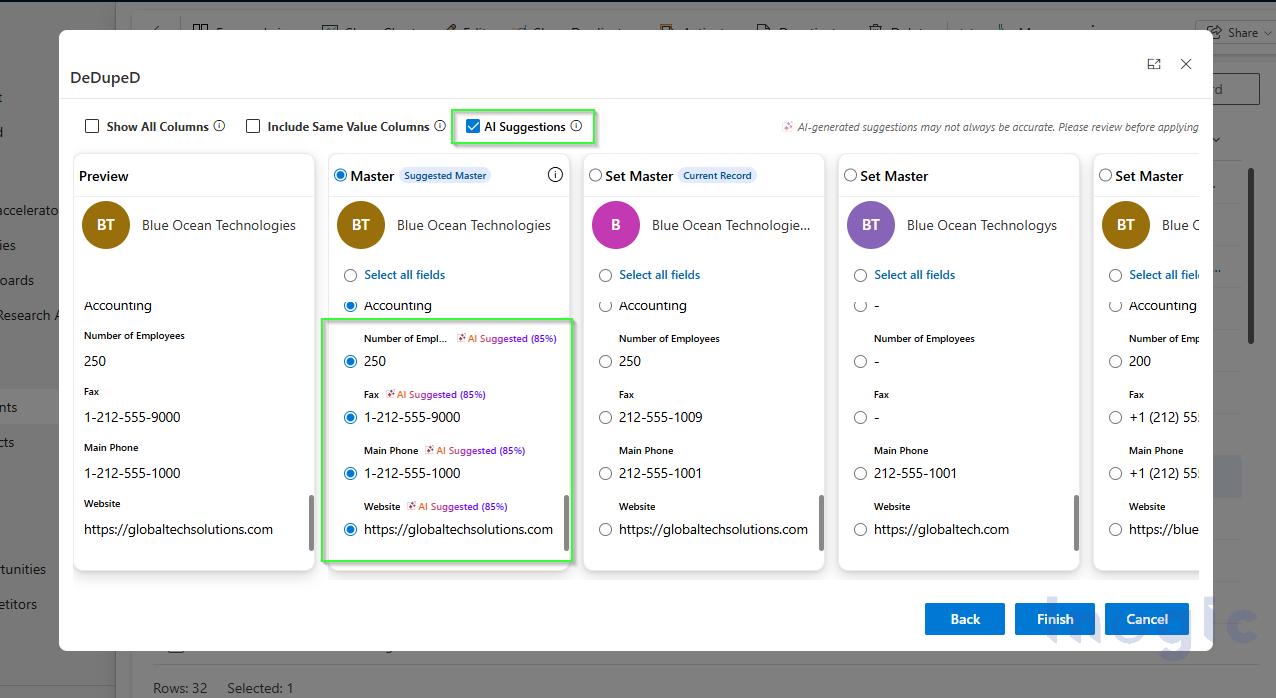 AI-Powered Duplicate Merge and Master Record Selection in Dynamics 365 CRM