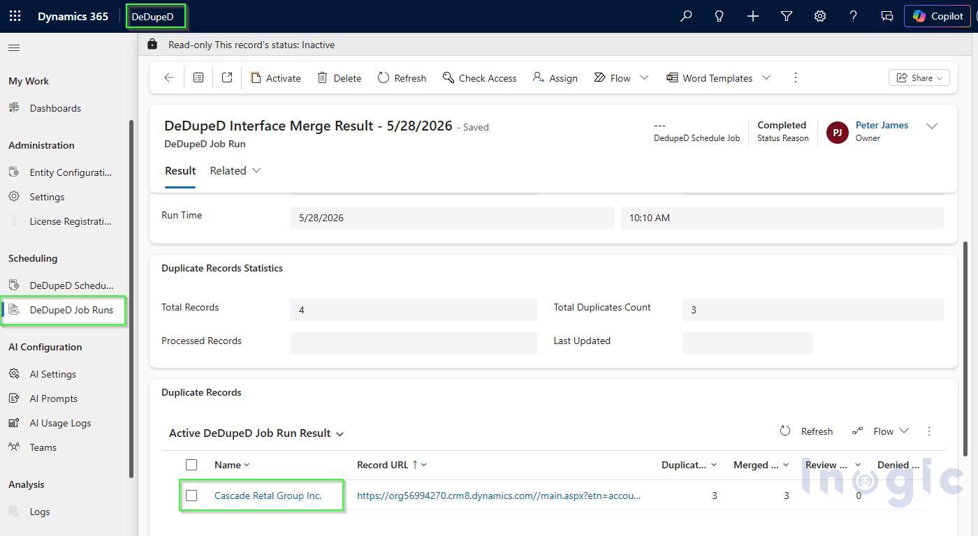 AI-Powered Duplicate Merge and Master Record Selection in Dynamics 365 CRM