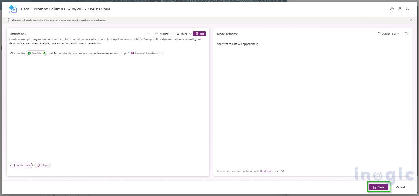 Optimizing Prompt Columns in Microsoft Dataverse with Filters