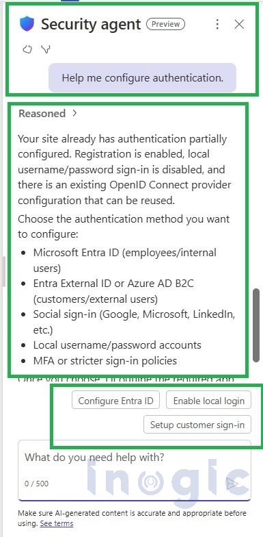 Configure authentication with Security Agent in Power Pages