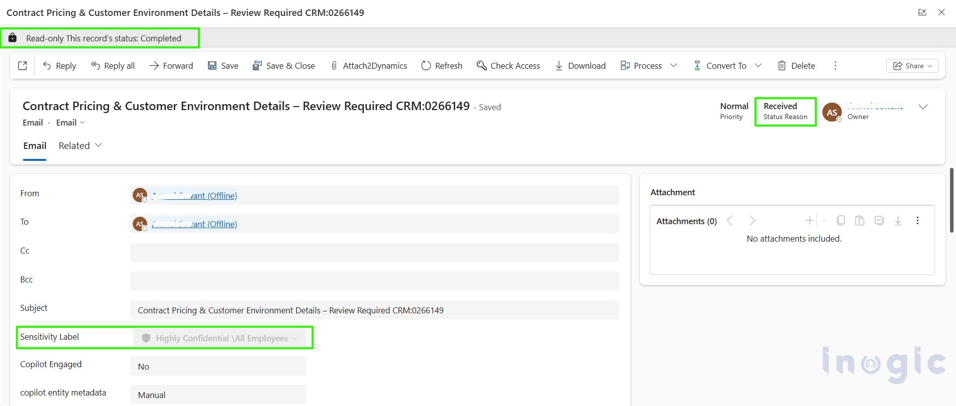 How to Secure Emails in Dynamics 365 with Microsoft Purview Sensitivity Labels