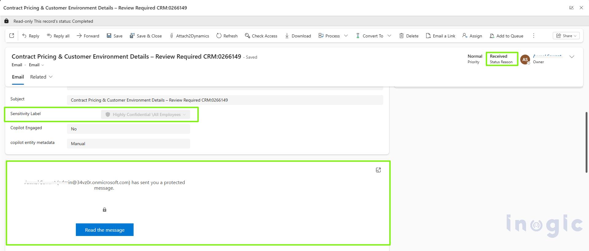 How to Secure Emails in Dynamics 365 with Microsoft Purview Sensitivity Labels