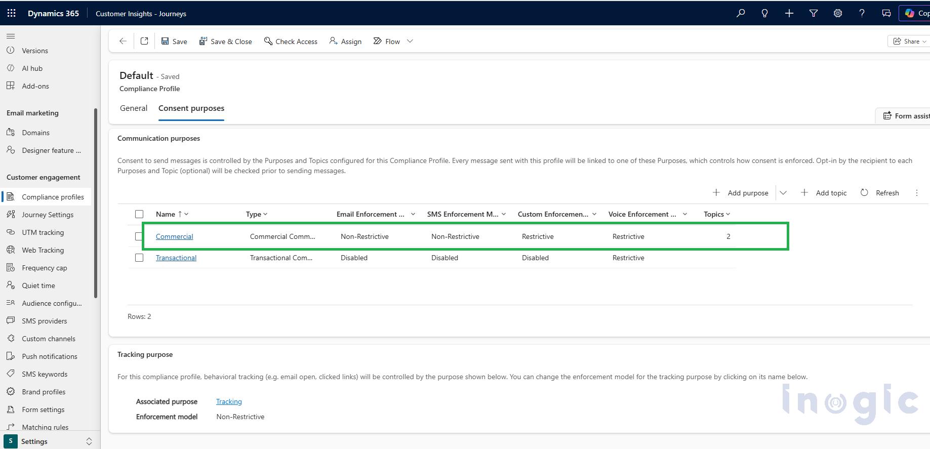 How to Set Up Compliance Profiles, Purposes, and Topics in Dynamics 365 Customer Insights