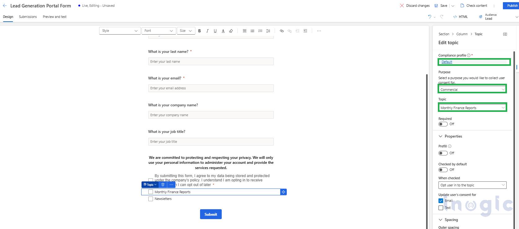How to Set Up Compliance Profiles, Purposes, and Topics in Dynamics 365 Customer Insights