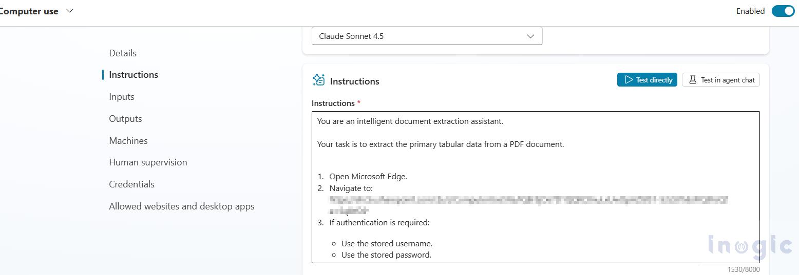 Automating PDF Data Extraction Using Computer Use within Copilot Studio