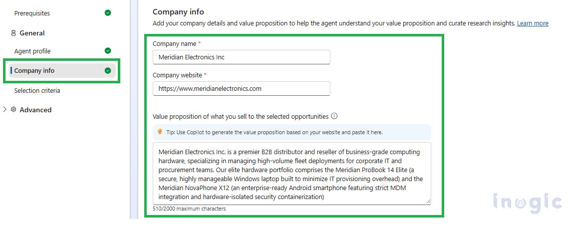 Configuring the Sales Opportunity Agent in Dynamics 365