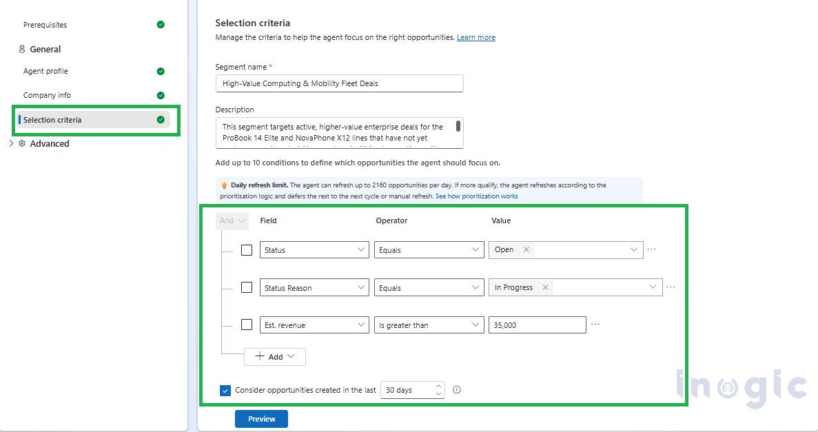Configuring the Sales Opportunity Agent in Dynamics 365