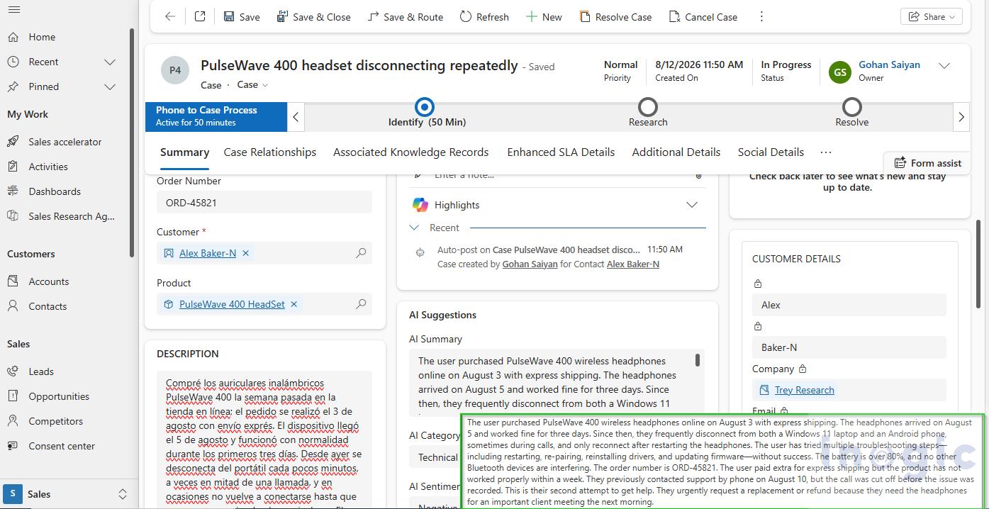 The Case That Knows What to Do Next Using AI Builder Prebuilt Prompts with Dataverse Low-Code Plug-ins