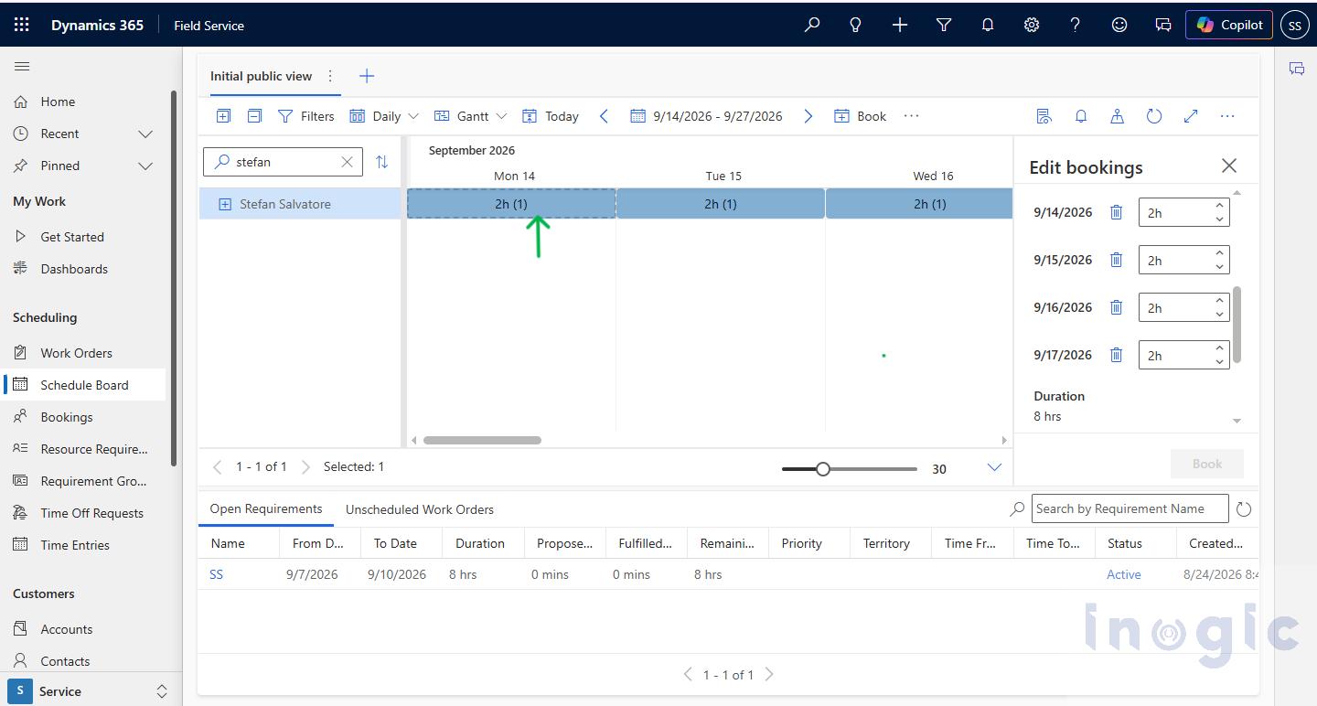 Cancel segments of a booking in Dynamics 365 Field Service
