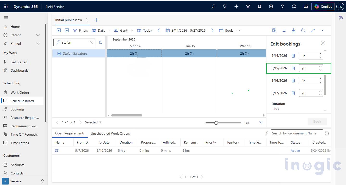 Cancel segments of a booking in Dynamics 365 Field Service