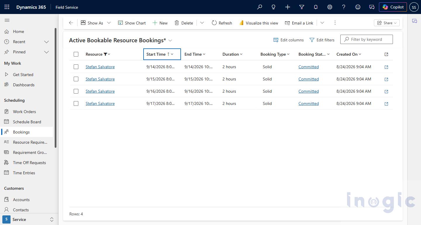 Cancel segments of a booking in Dynamics 365 Field Service