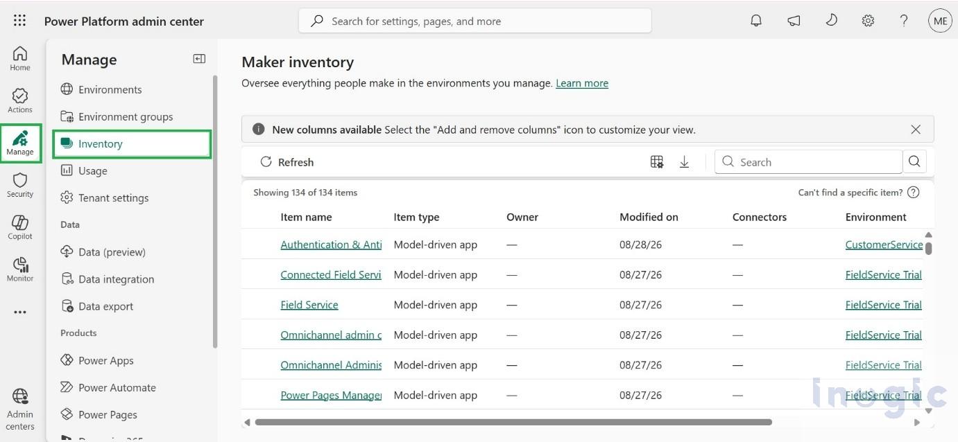 Power Platform Inventory Simplify Power Platform Governance and Resource Management